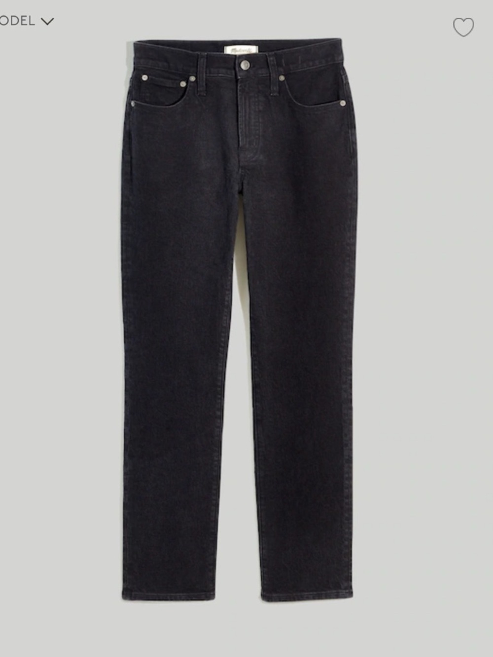 Madewell The Mid-Rise Perfect Vintage Jean- Clean Black Wash- Size 27 - Picture 12 of 12